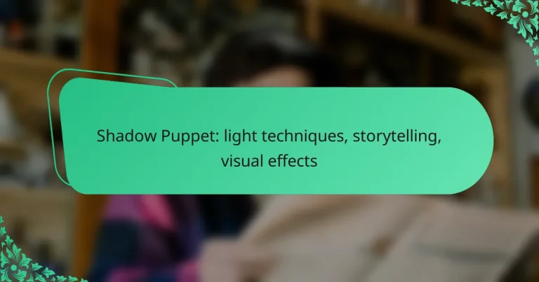 Shadow Puppet: light techniques, storytelling, visual effects