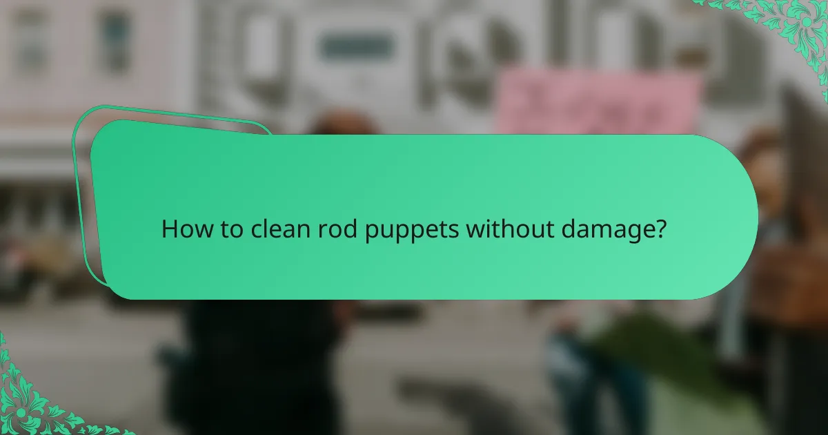 How to clean rod puppets without damage?